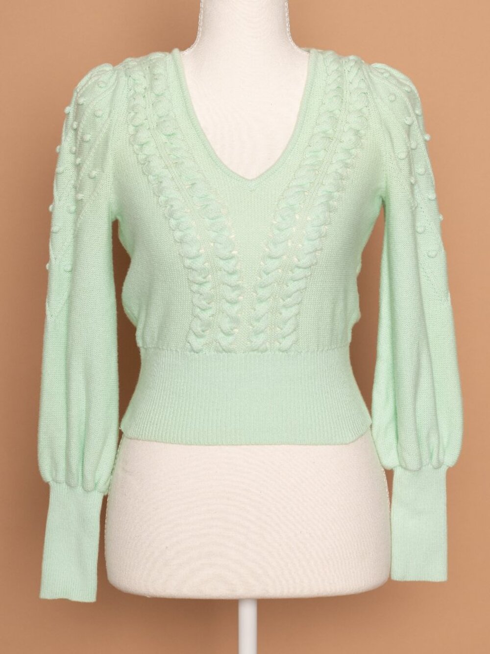 NWOT BCBG Pastel Seafoam Green Spring Sweater XS Mermaidcore Dopamine Kawaii